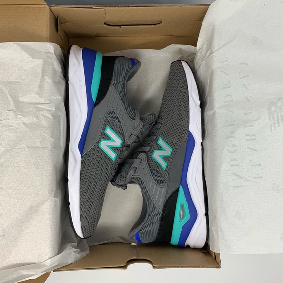 🆕 New Balance X90 Men’s Sneakers - Grey/Tidepool - Picture 3 of 8